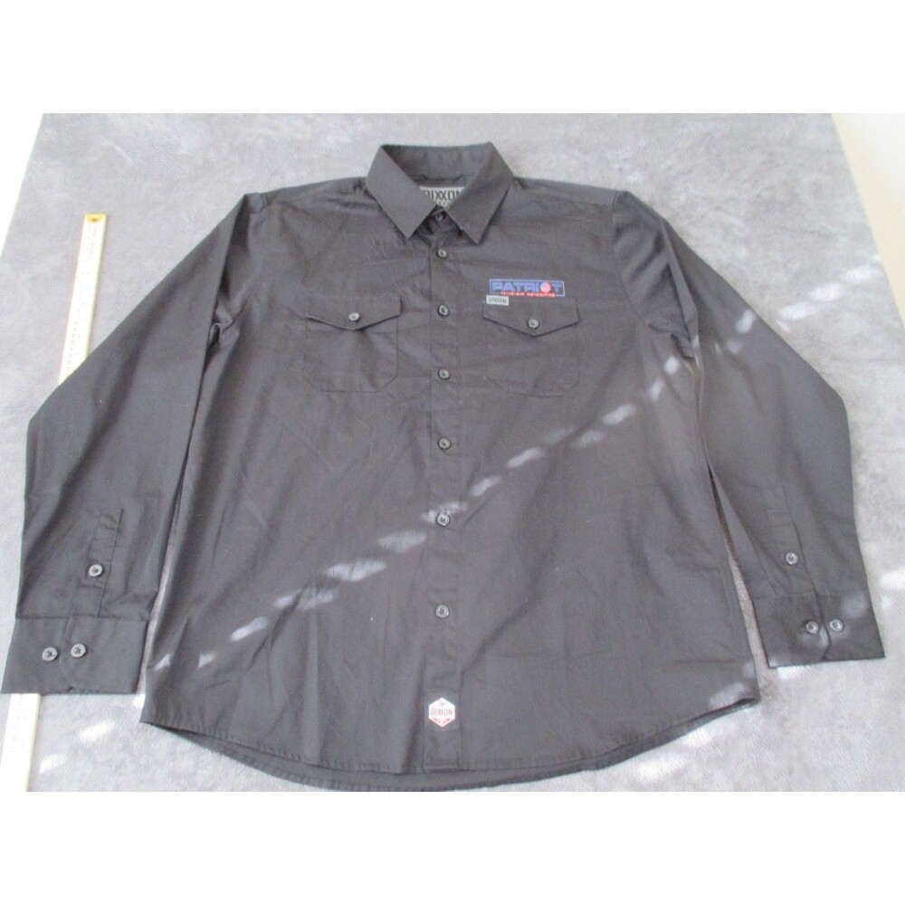 Dixxon Workforce Mens Button Up Shirt Gray XL Great Condition Patriot petroleum